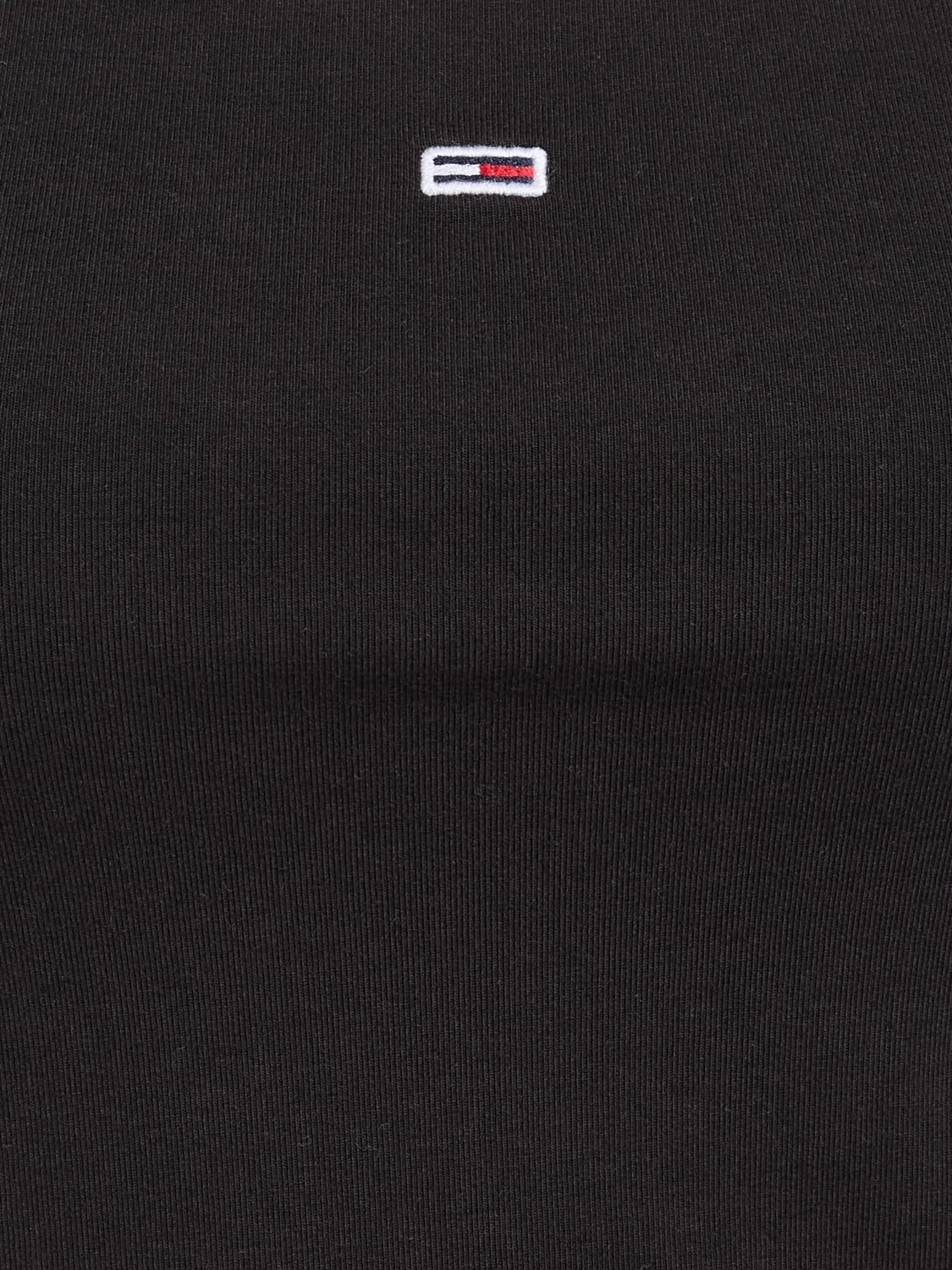 Tommy Jeans Strap Top DW0DW17381 Schwarz Cropped