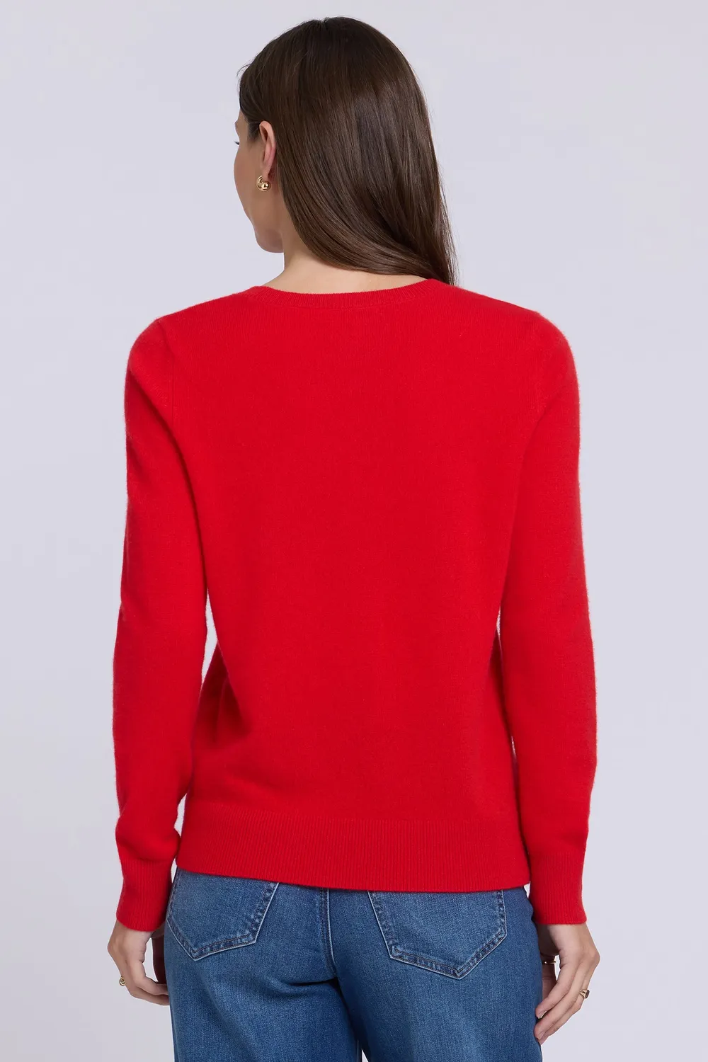 NYDJ Cashmere Essential Crewneck Pullover Passion