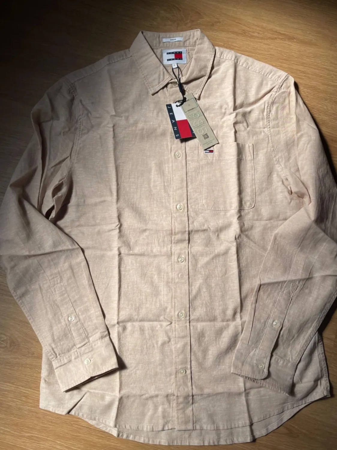 Tommy Jeans TJM Reg Linen Blend Shirt Herren Hemd XL