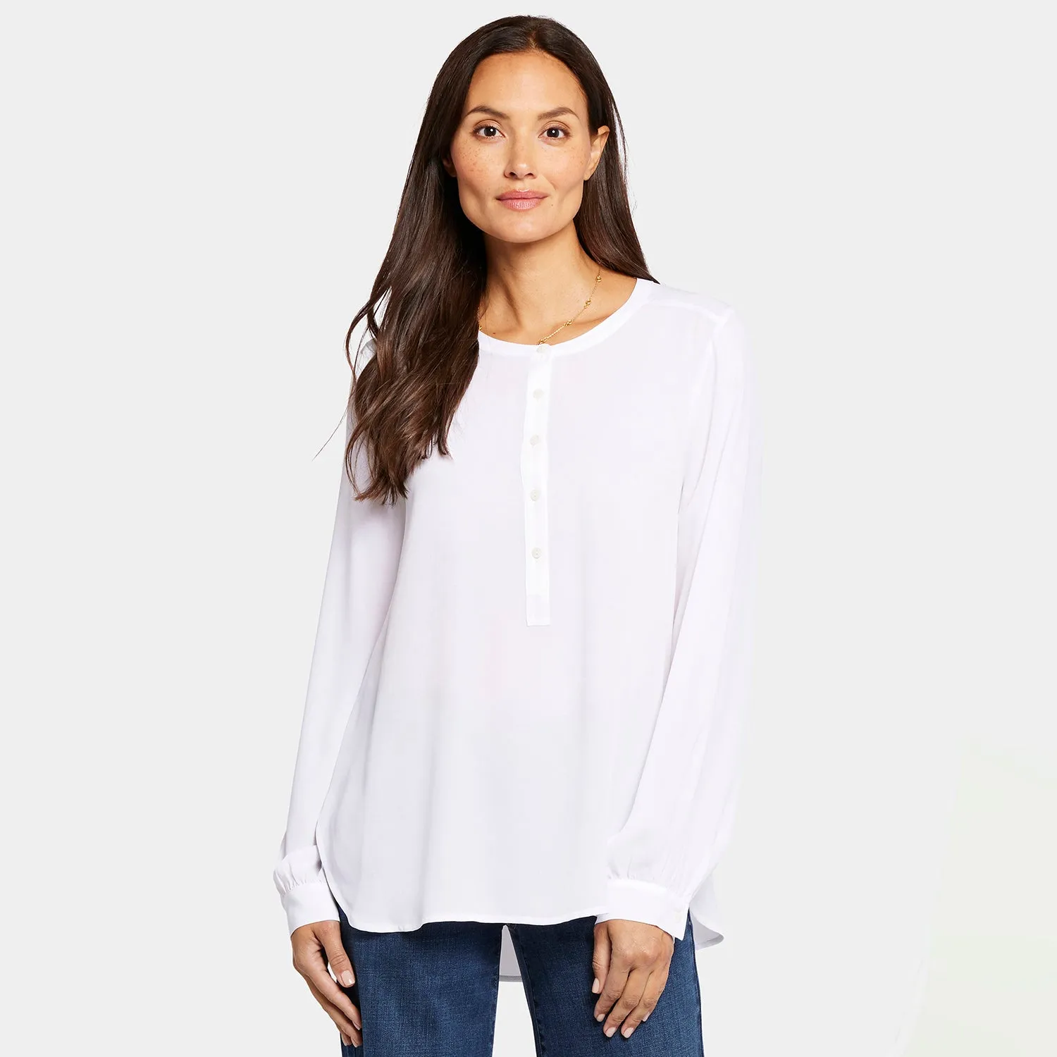 NYDJ Simone Bluse Optic White leicht
