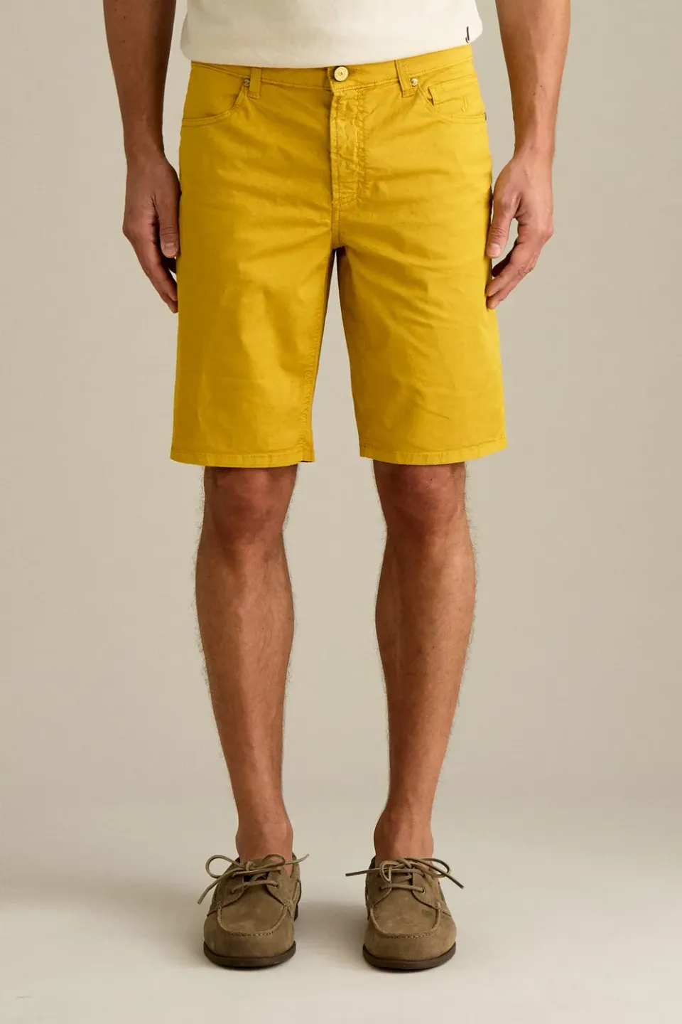 Jeckerson Jo Bermuda Goldgelb Slim Fit Gabardine