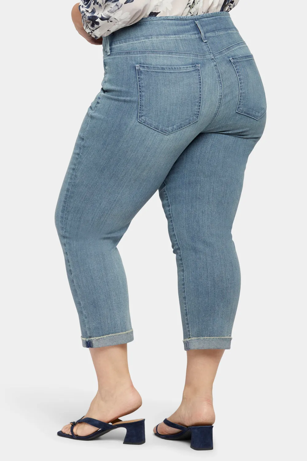 NYDJ Chloe Capri Jeans Thistle Falls Plus mit Lift Tuck