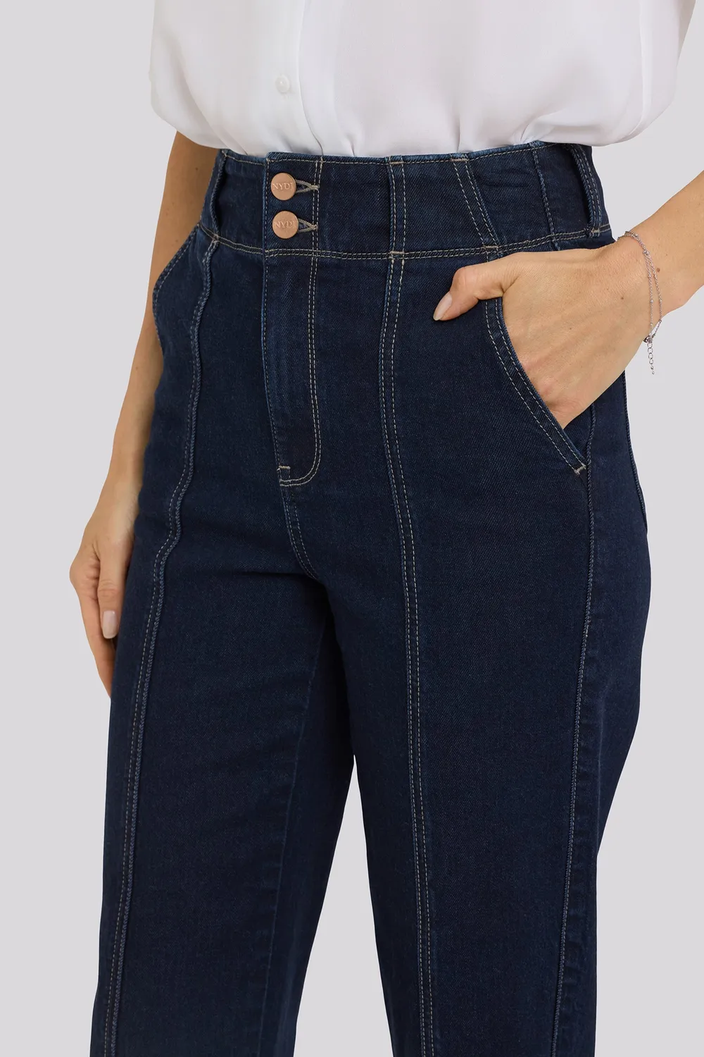 NYDJ Kasey Stovepipe Ankle Jeans Morning Tides dunkelblau