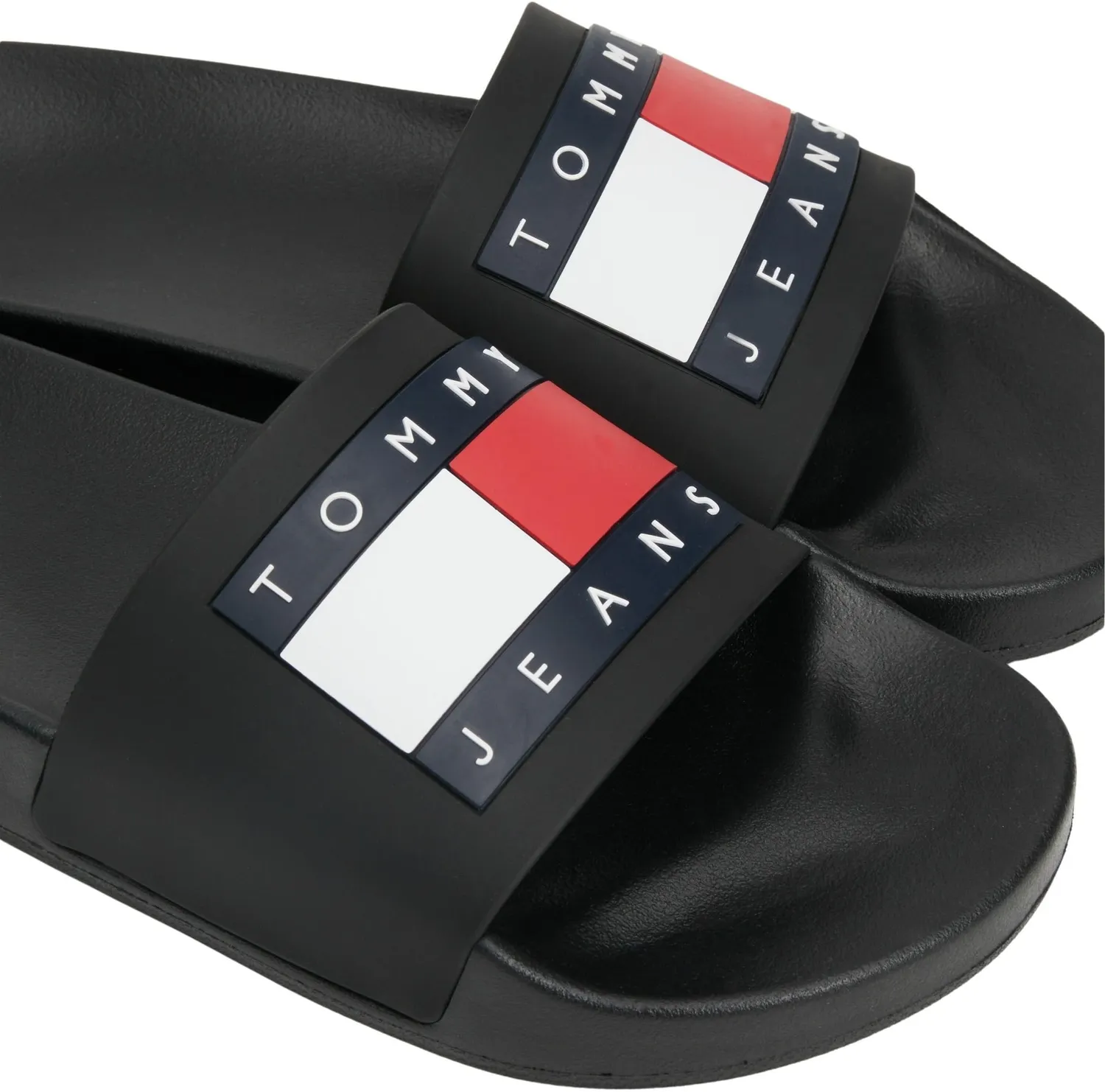 Tommy Jeans Pool Slide Essential Badelatschen 44 Schwarz