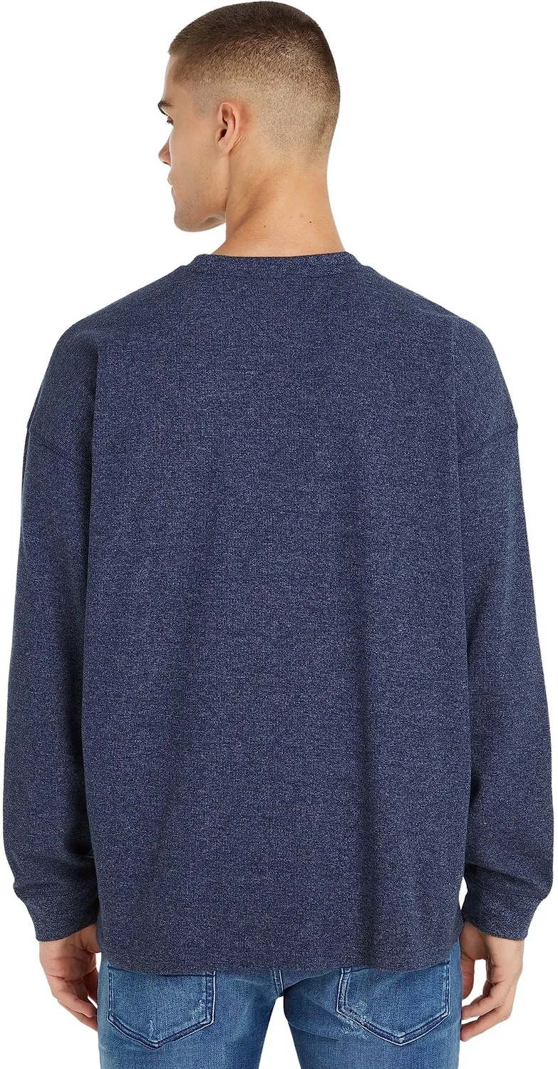 Tommy Jeans Waffle Herren Strickpullover Langarm Gr. S