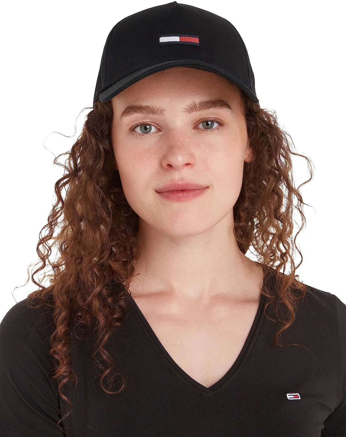 Tommy Jeans TJU Flag Basecap Schwarz Baumwolle