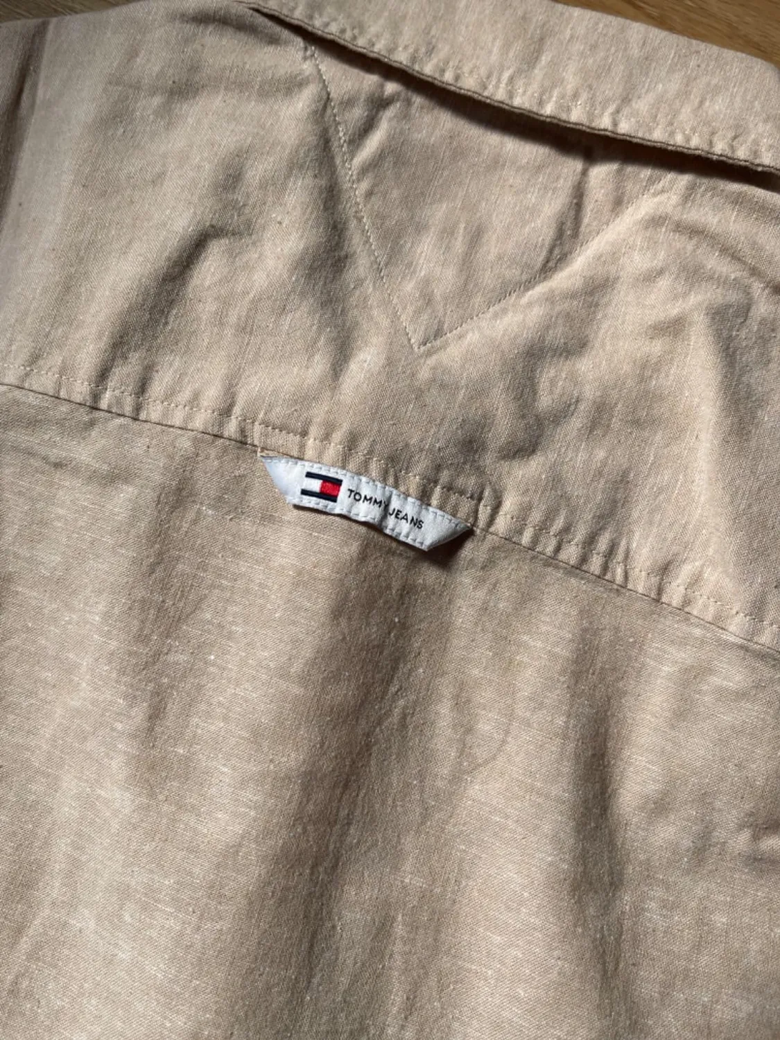 Tommy Jeans TJM Reg Linen Blend Shirt Herren Hemd XL