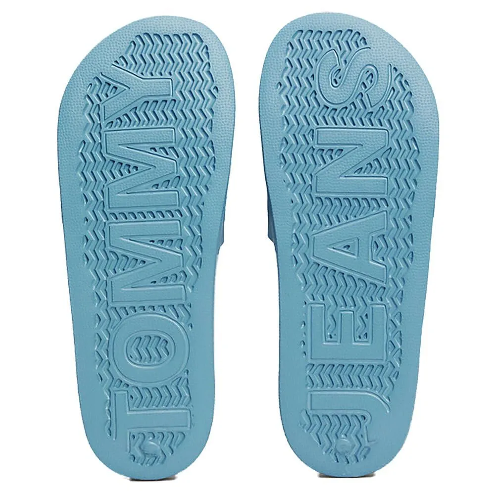 Tommy Jeans Pool Slide Badelatschen Herren Blau 42