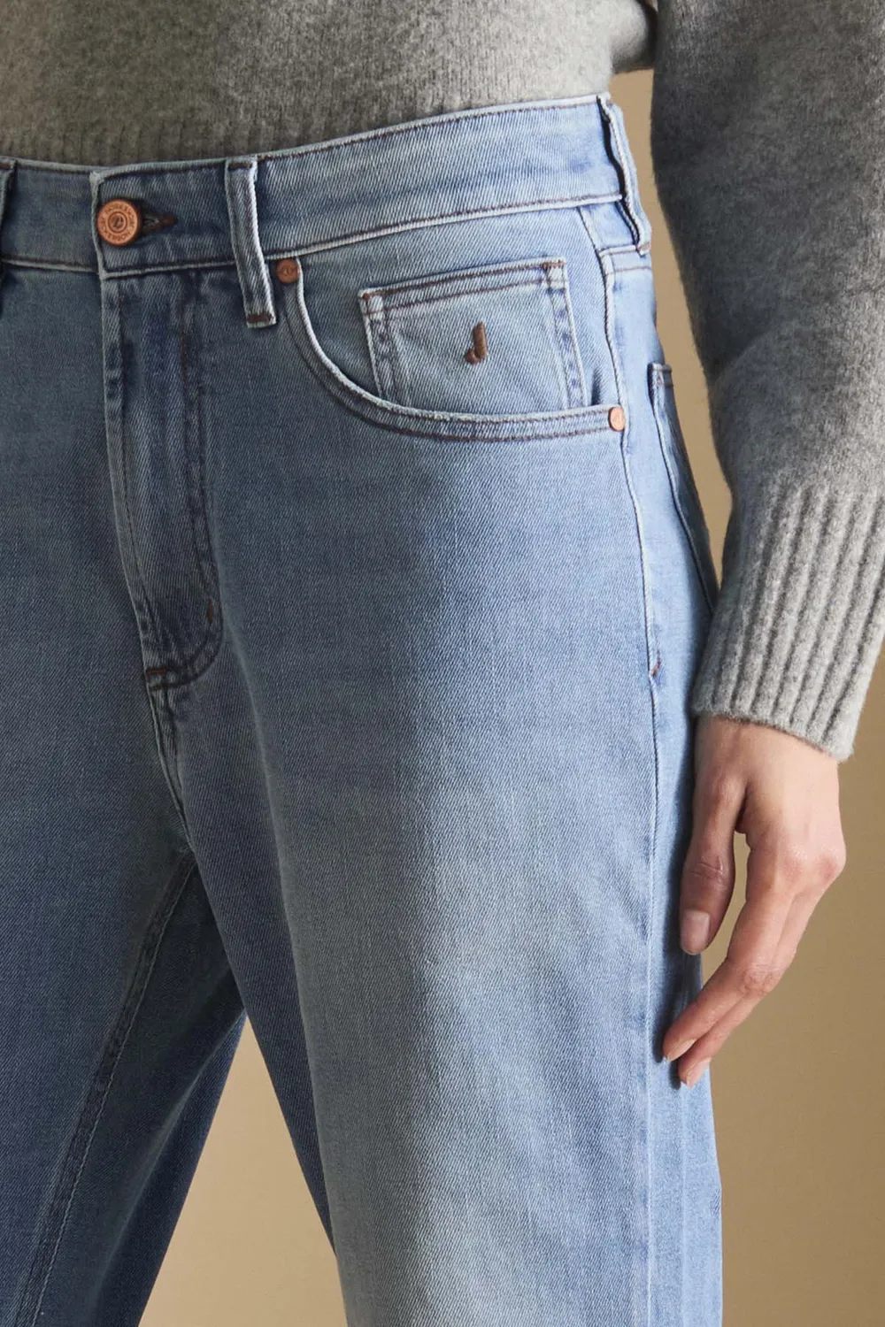 Jeckerson Julia Boyfriend Jeans Hellblau Stretch