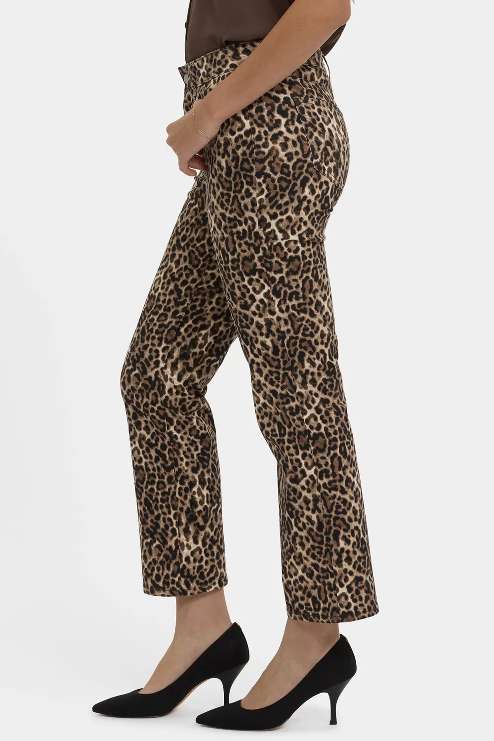NYDJ Marilyn Straight Ankle Jeans Savanna Leo-Print