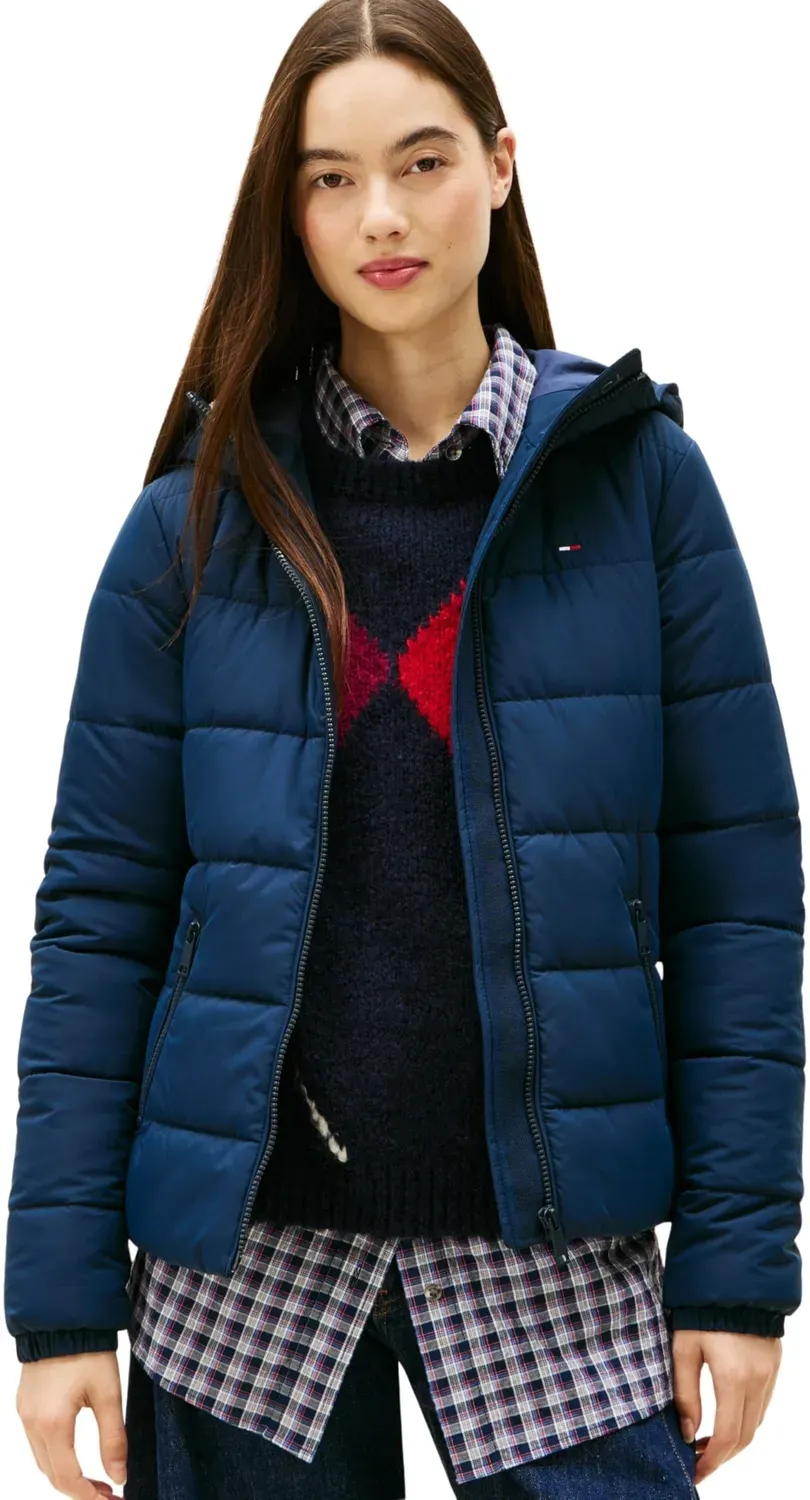 Tommy Jeans Pufferjacke Hooded M Kapuze schwarz