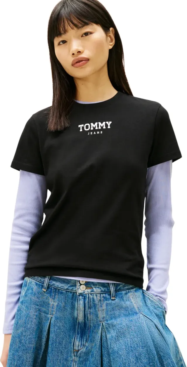 Tommy Jeans S/S T-Shirt Damen Schwarz Gr. L