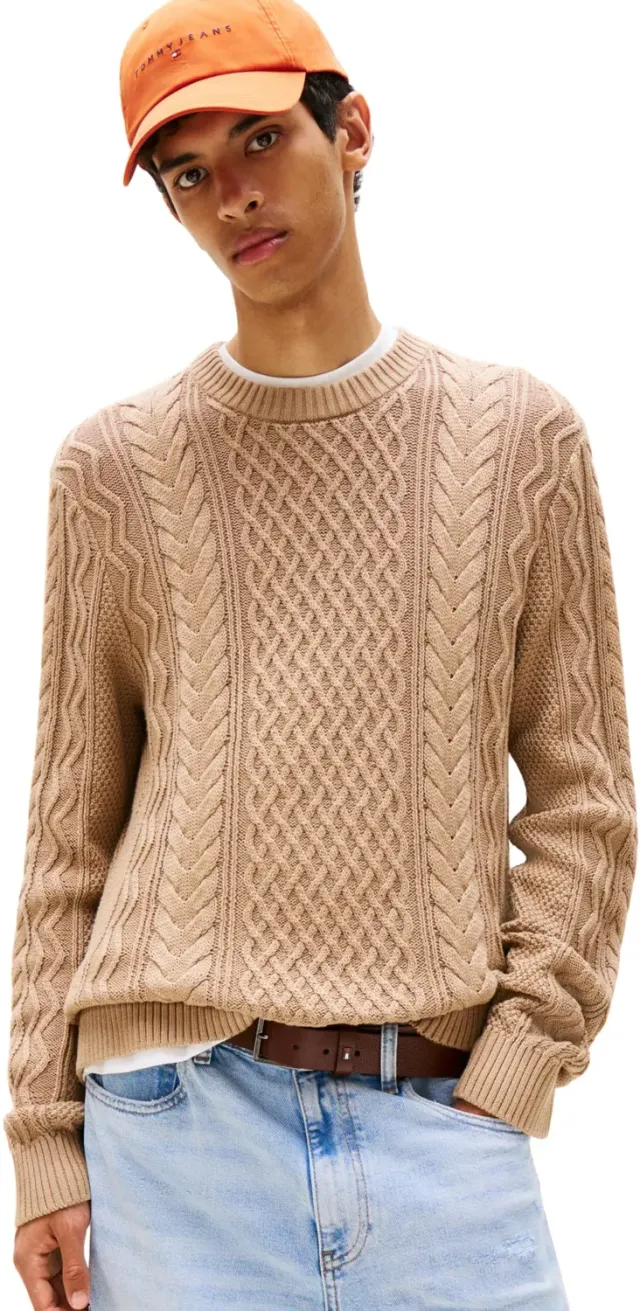 Tommy Jeans Cable Knit Pullover Zopfmuster Wolle