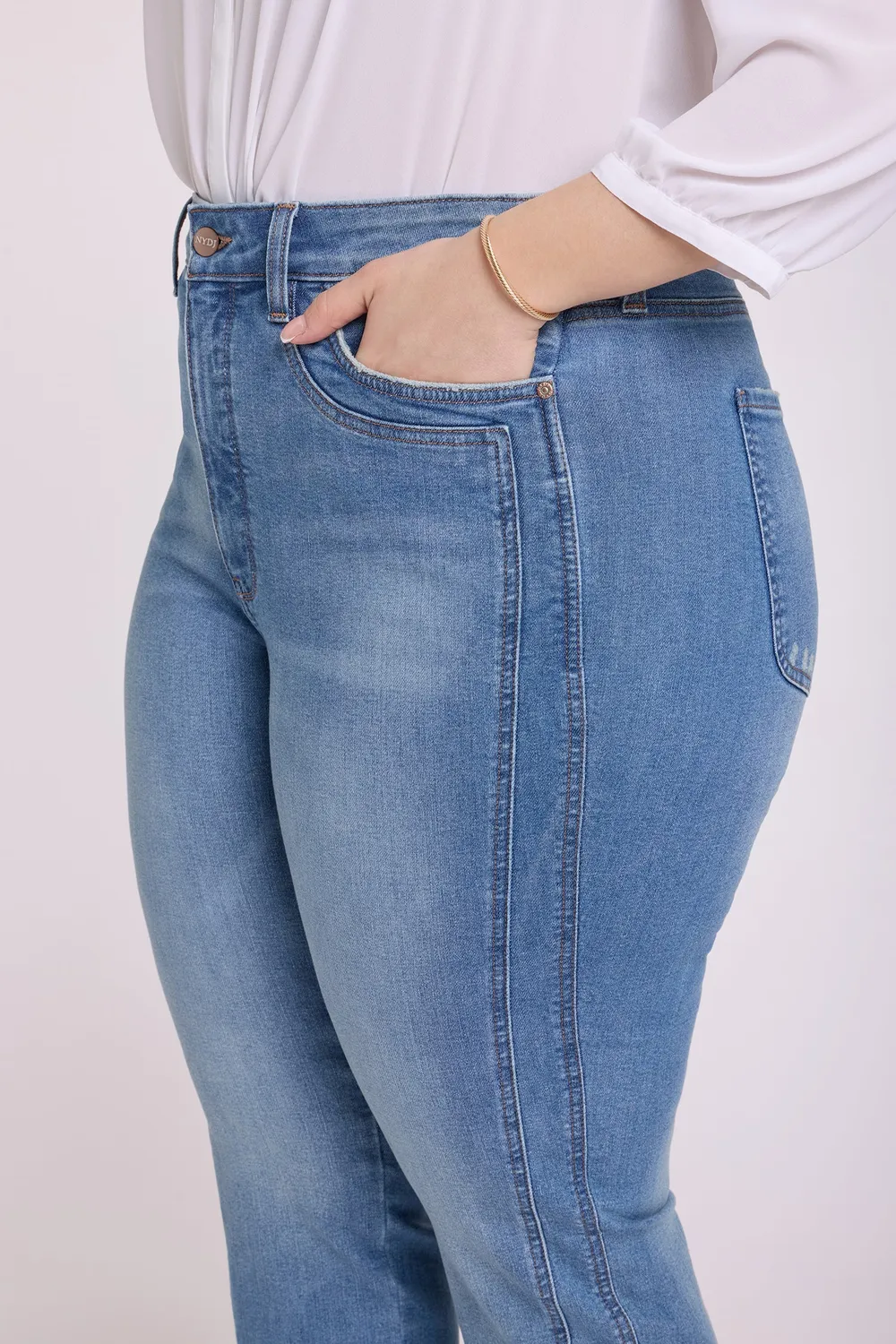 NYDJ Marilyn Straight Ankle Jeans Plus Port Sea schlank