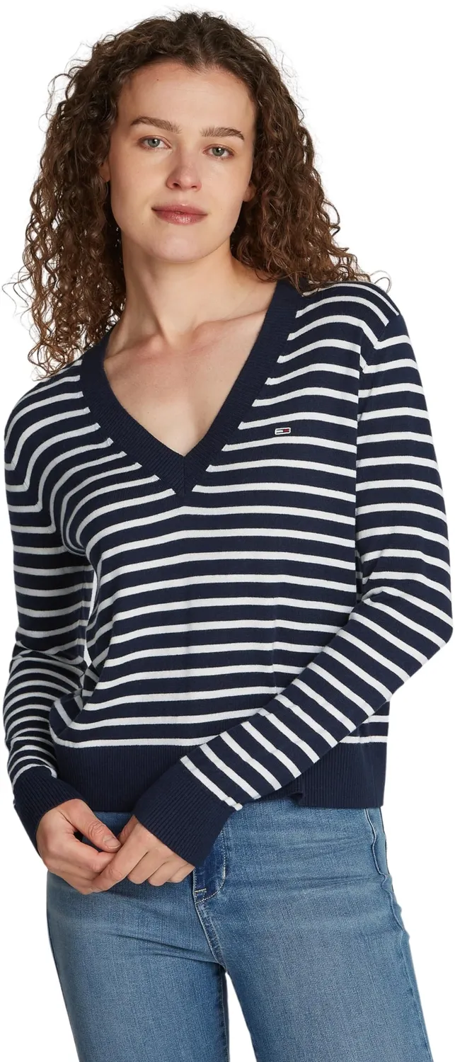 Tommy Jeans Damen Pullover V-Ausschnitt