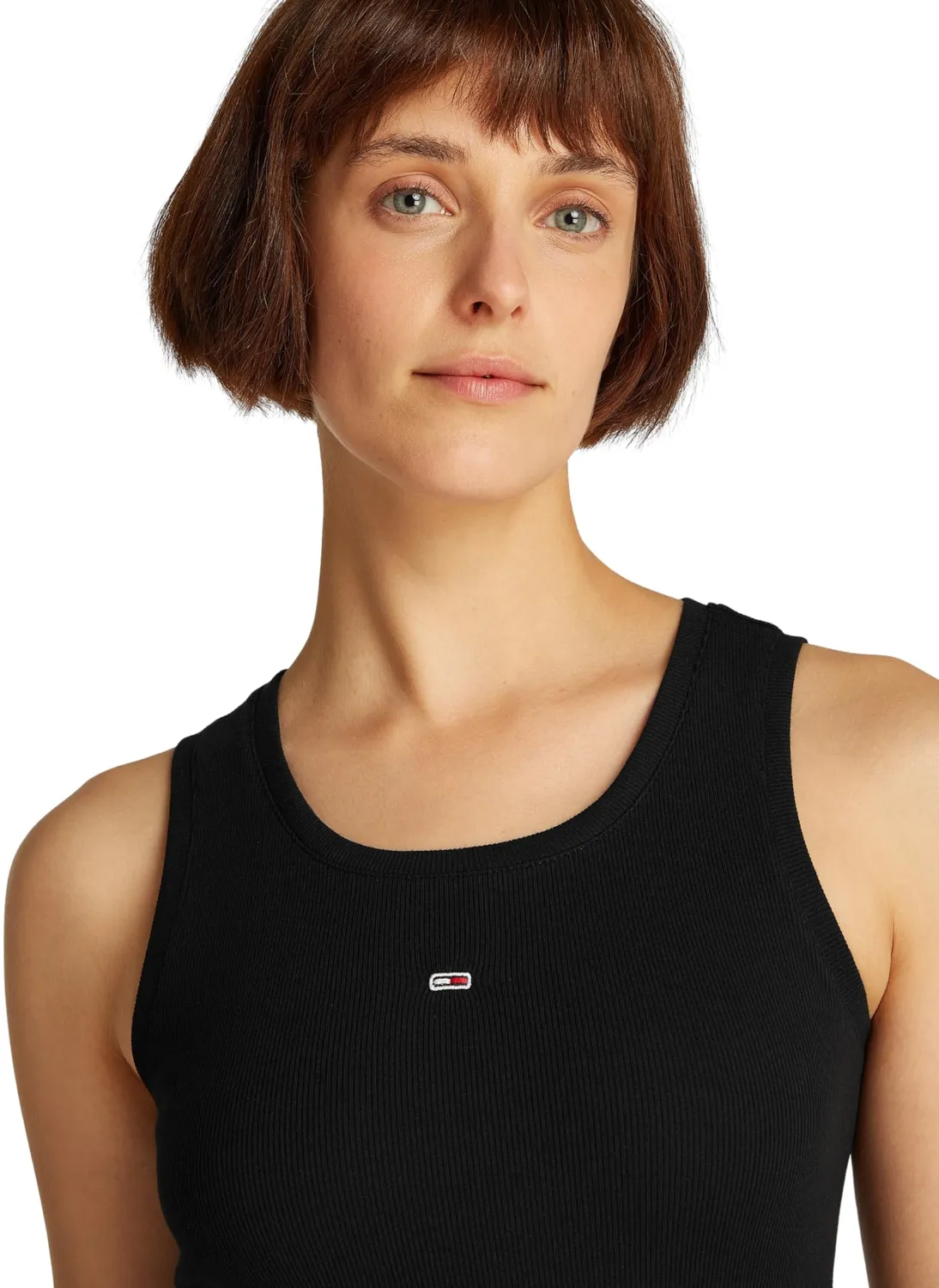 Tommy Jeans Essential Rib Bodycon Kleid Schwarz XL figurbetont