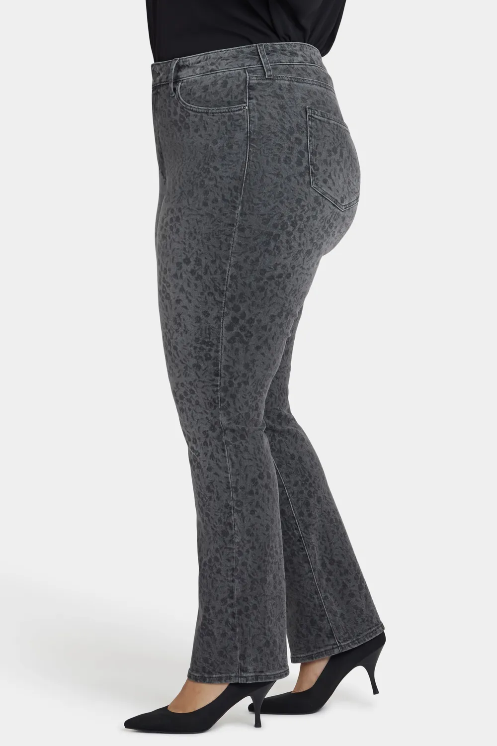 NYDJ Marilyn Plus Jeans Grey Daniela Ditsy gemustert