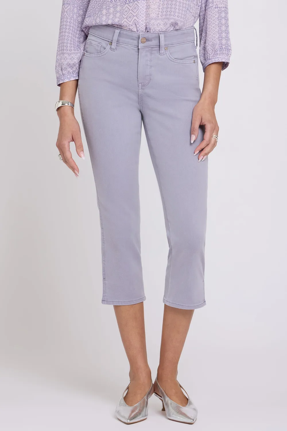 NYDJ Chloe Capri Jeans Vintage Lavender Lila