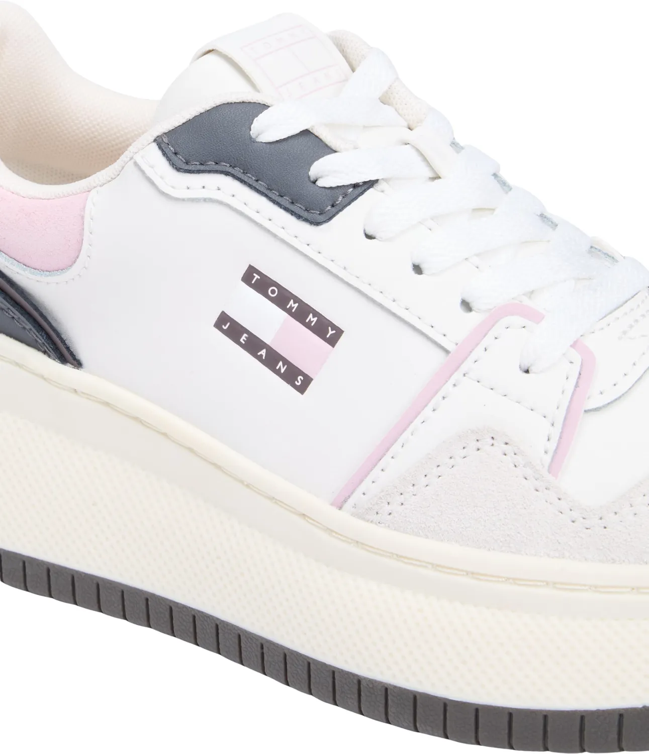 Tommy Jeans Retro Basket Sneaker Damen Weiß Gr. 40 Plateau