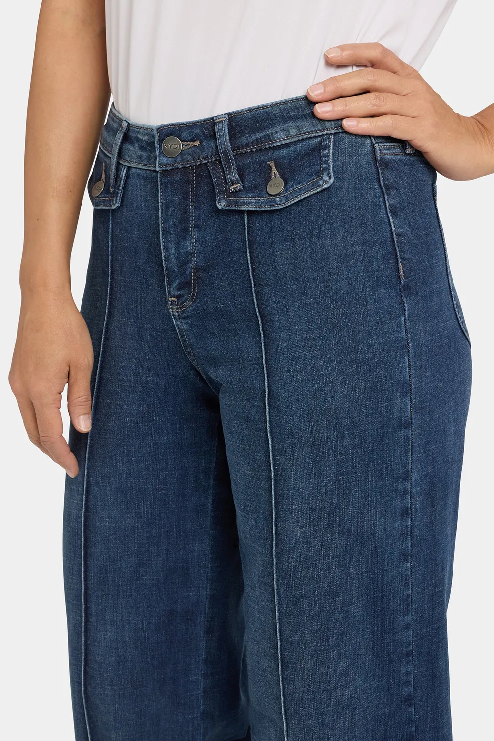 NYDJ Teresa Wide Leg Jeans Louvre Sapphire dunkelblau