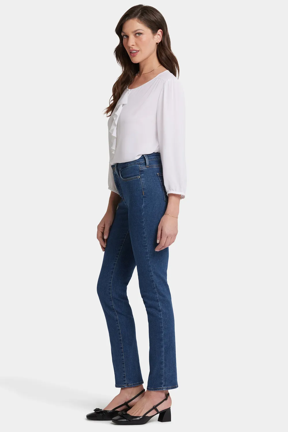 NYDJ Sheri Slim Jeans Batik Blue blau schmal