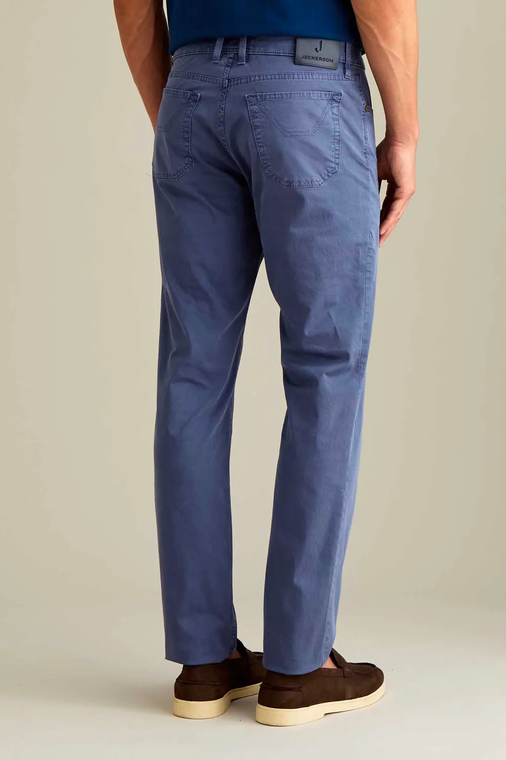 Jeckerson John Slim Fit Hose Mittelblau Satin