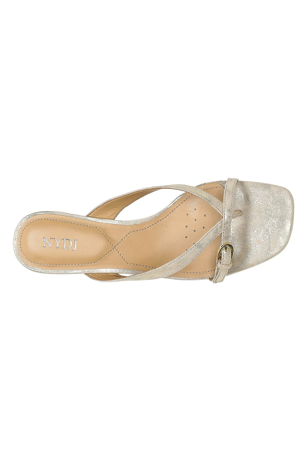 NYDJ Glam Block Heel Sandalen Light Gold metallic