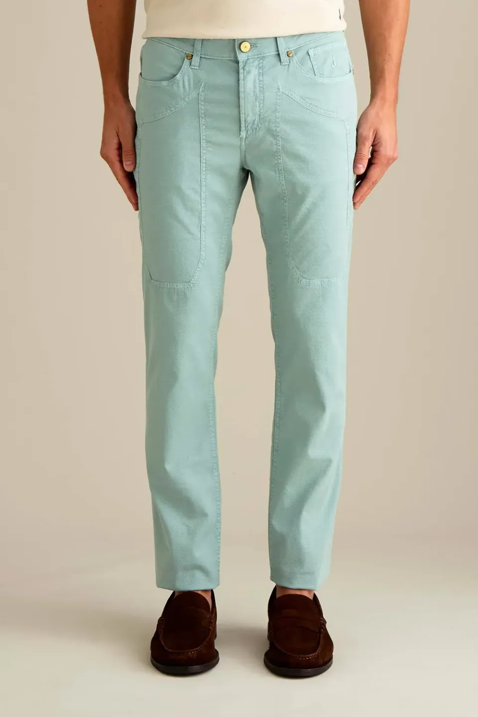 Jeckerson John Hose Slim Fit pastellgrün Baumwolle