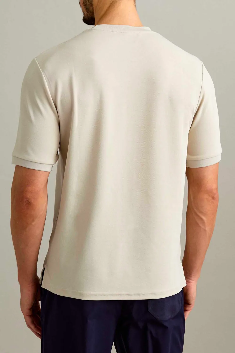 Jeckerson J18 T-Shirt hellbeige Piquet Technik