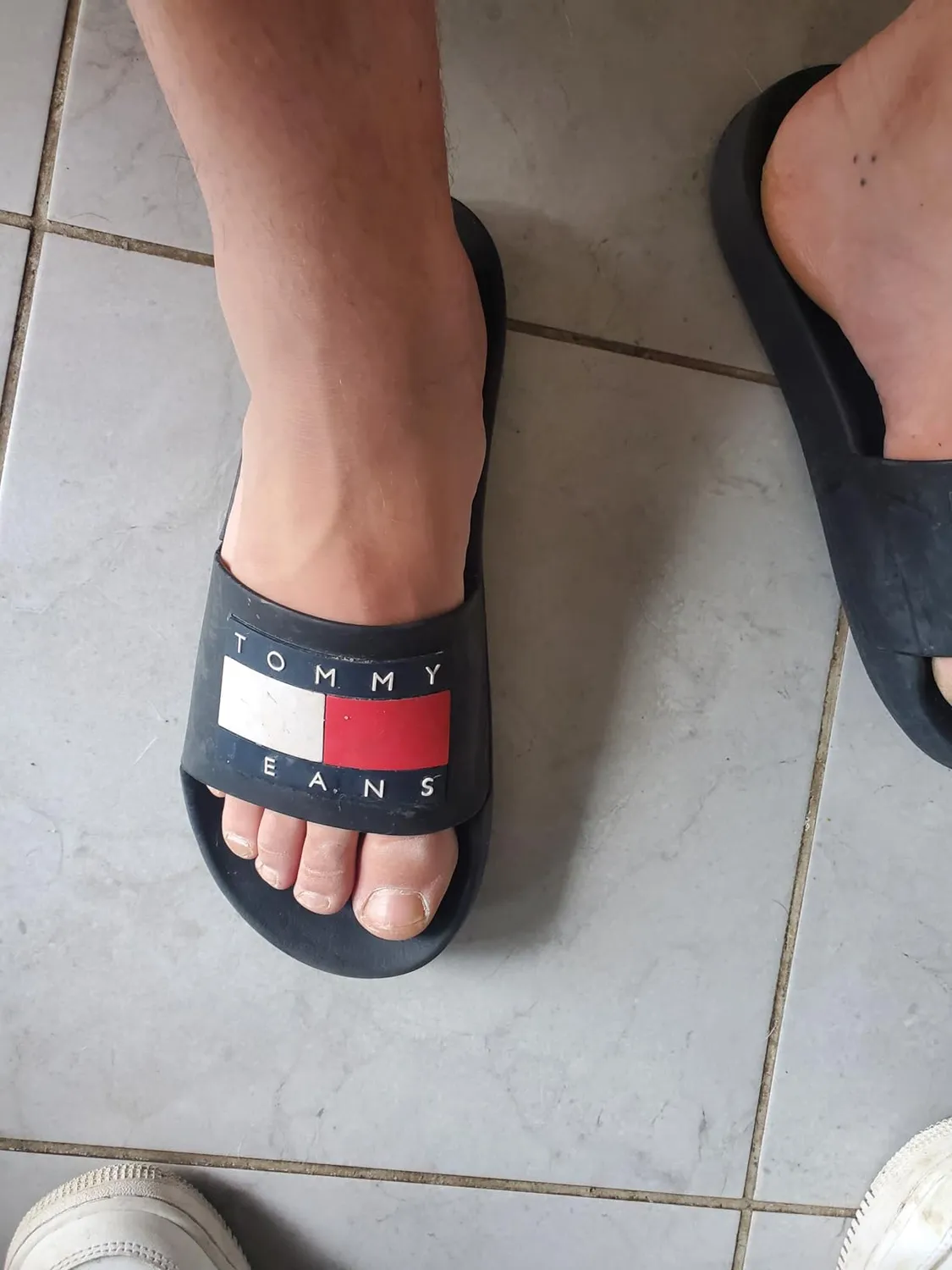 Tommy Jeans Pool Slide Herren Badelatschen 42 Ecru