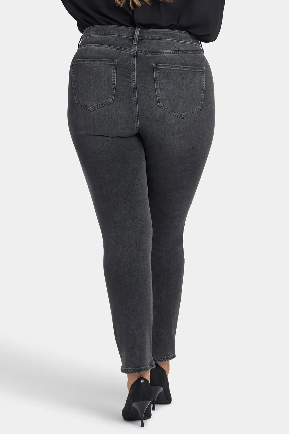 NYDJ Sheri Slim Jeans Gloomy Marais Grau Plus