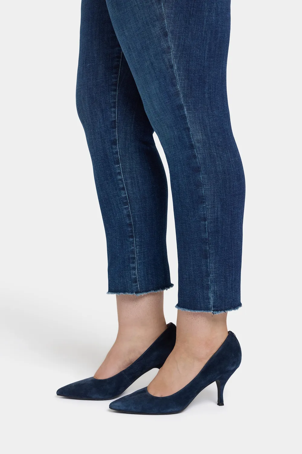NYDJ Sheri Slim Ankle Jeans Louvre Sapphire Plus Fransen