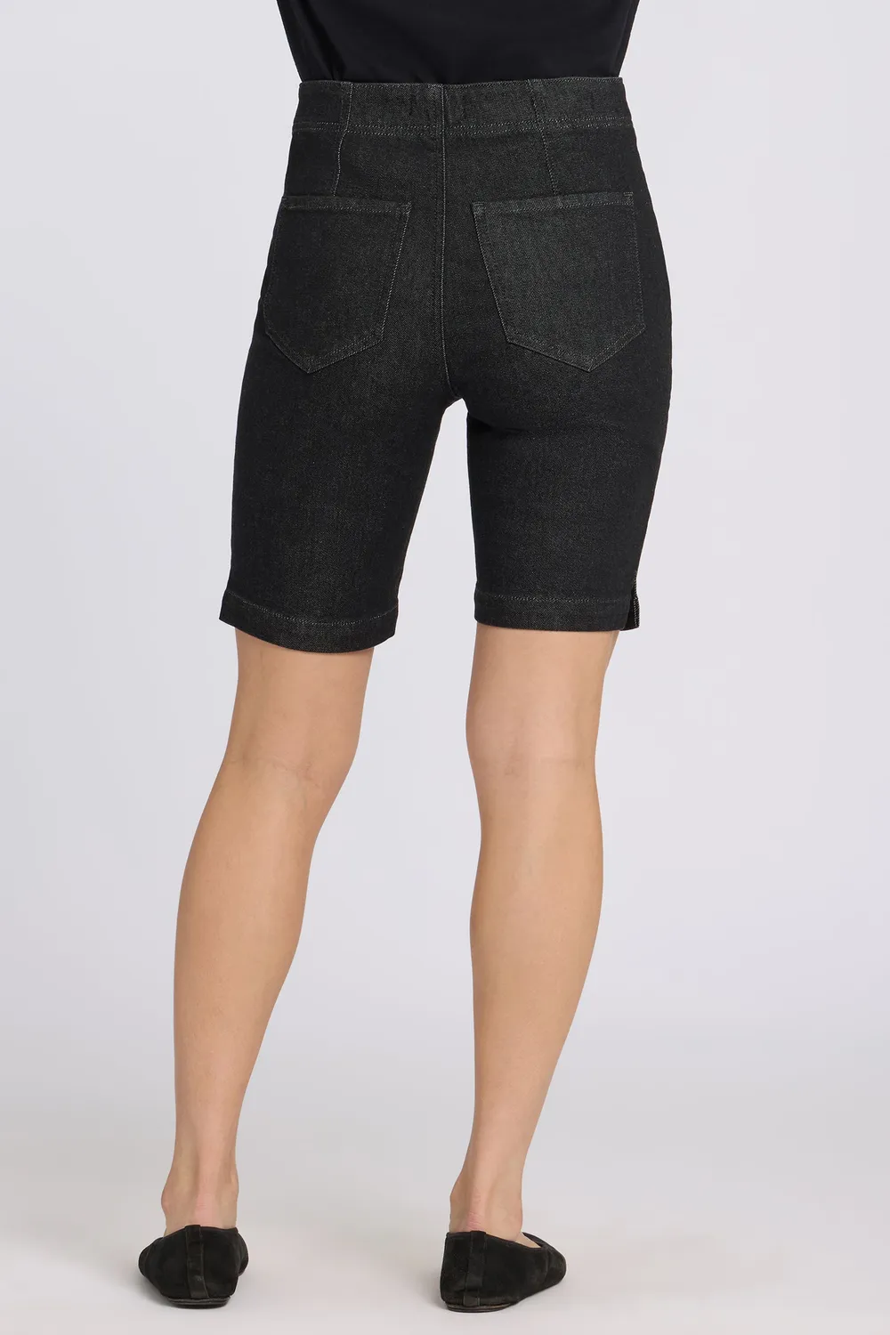 NYDJ Ella Denim Shorts Black Rinse High Rise