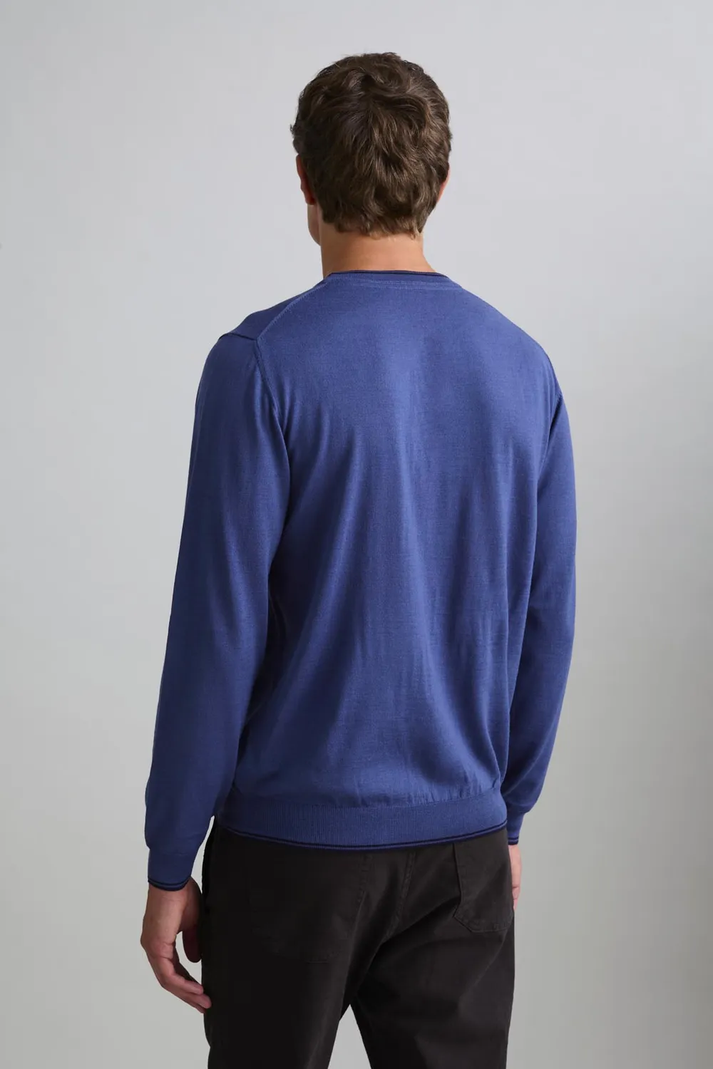 Jeckerson Girocollo Pullover Wolle blaumare