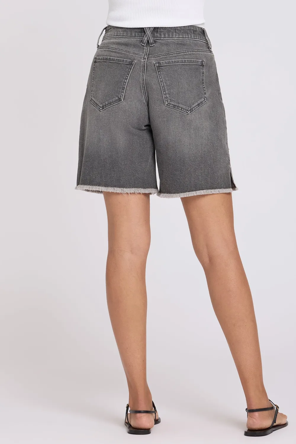 NYDJ Naomi Relaxed Denim-Shorts Dusty Ash 6