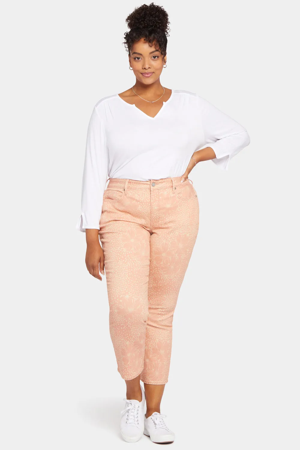 NYDJ Marilyn Straight Ankle Jeans Mirage Leopard