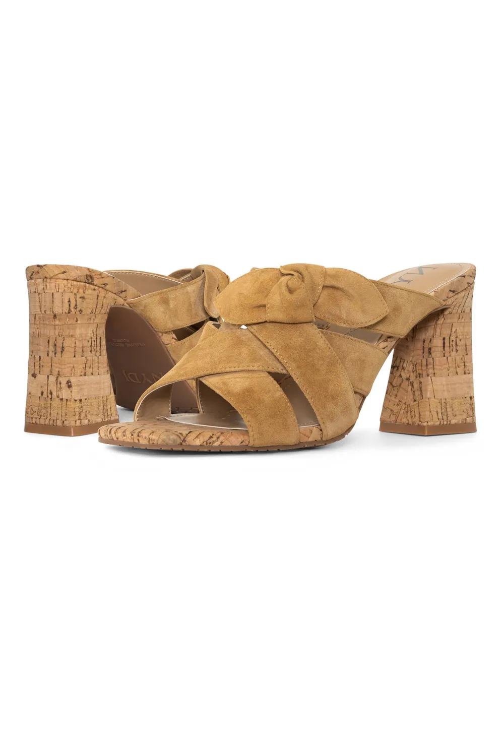 NYDJ Loreri Mule Sandalen Cognac Blockabsatz