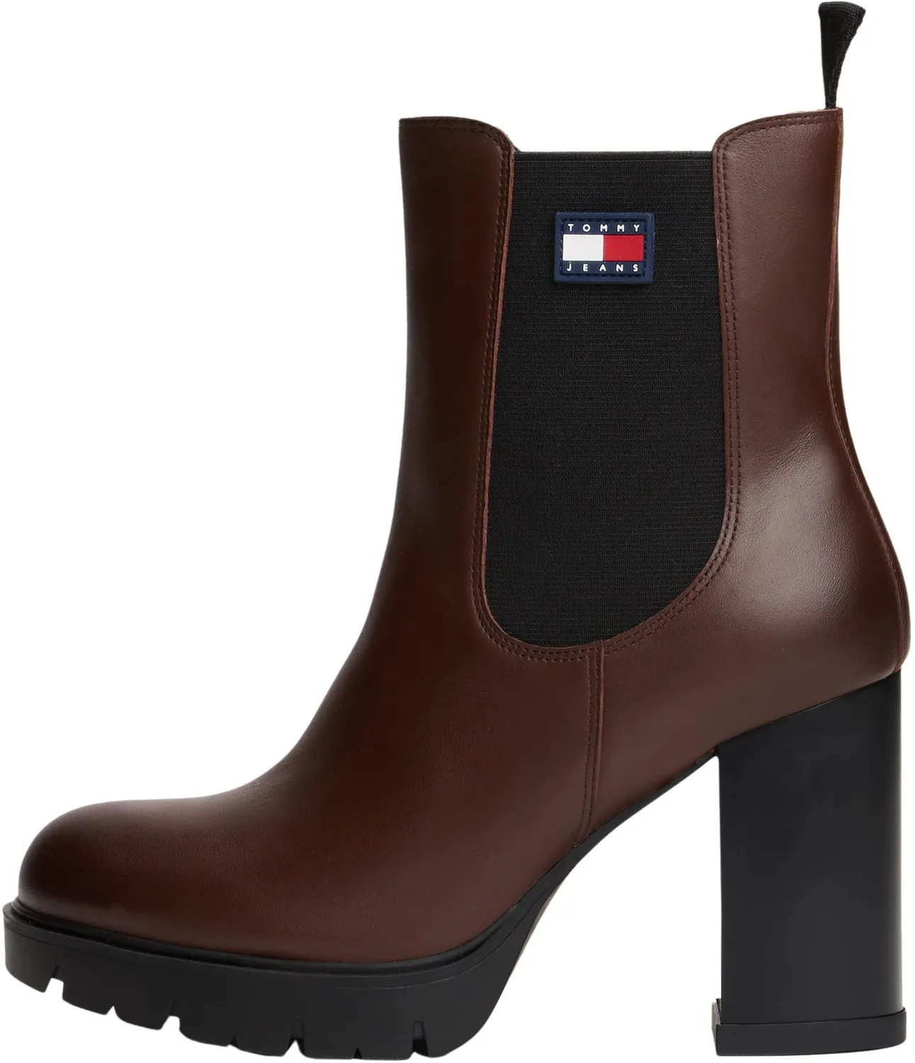 Tommy Jeans Mid Boot Leder Stiefel Damen mit Absatz