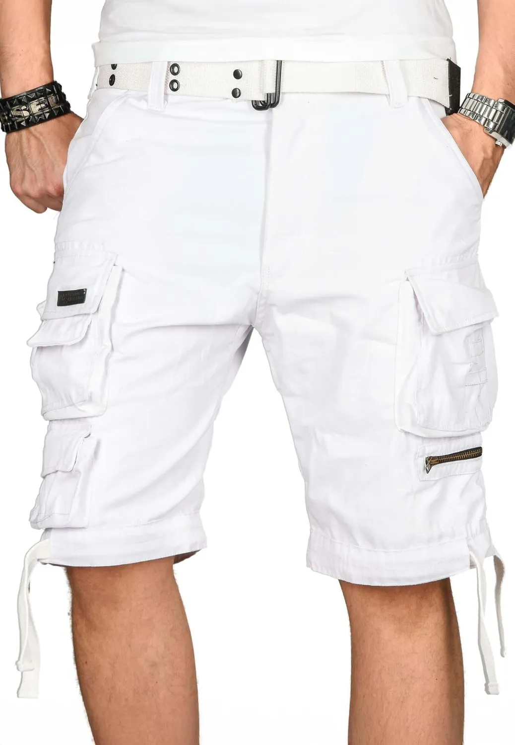 Alessandro Salvarini AS-079 Cargoshorts Camouflage mit Gürtel