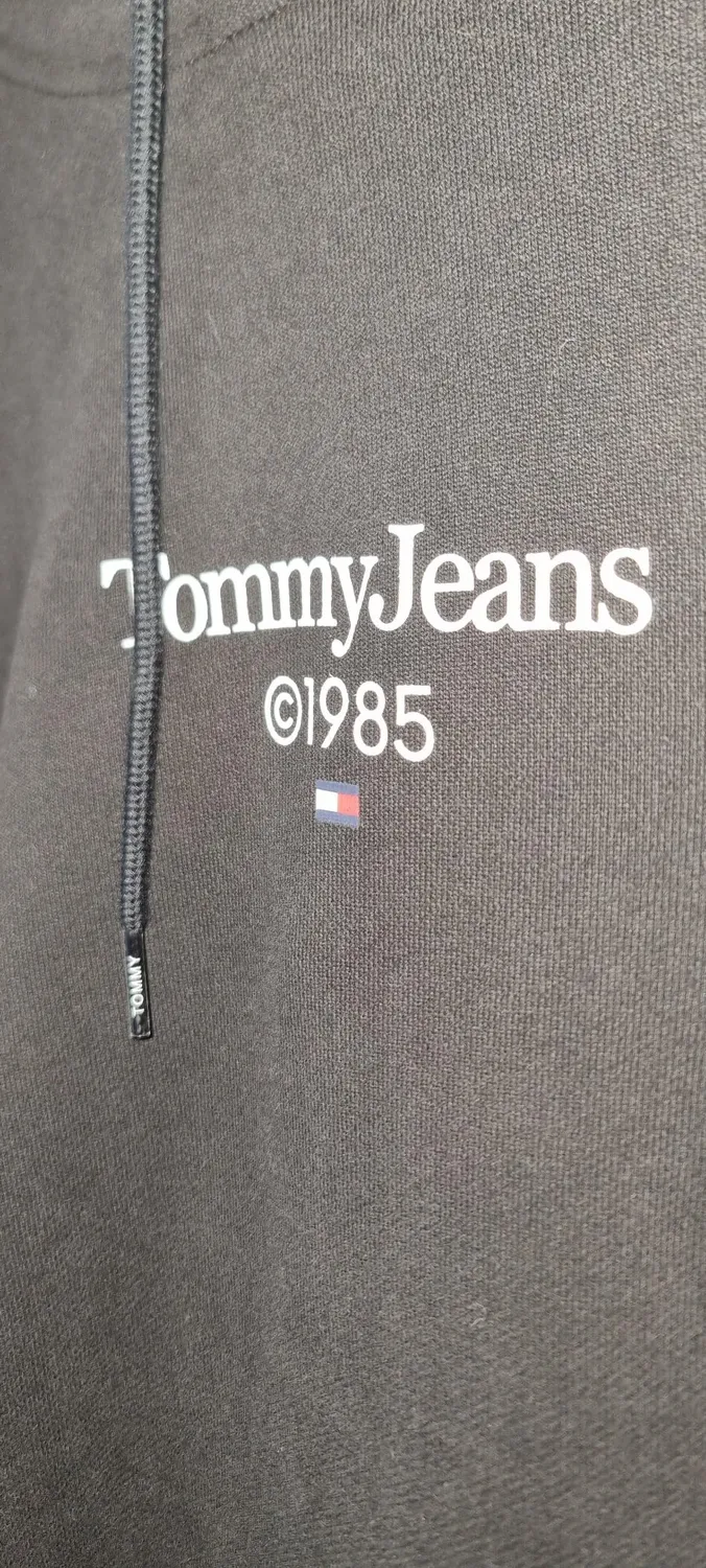 Tommy Jeans Herren Hoodie mit Kapuze Weiß Baumwolle