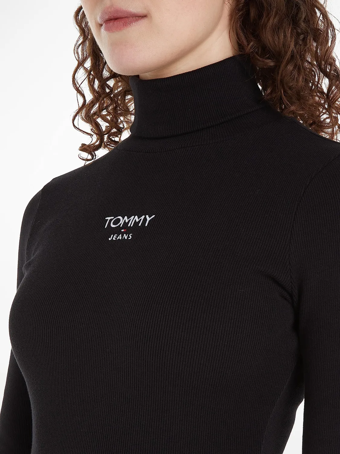 Tommy Jeans Bodycon Kleid Minikleid Schwarz figurbetont