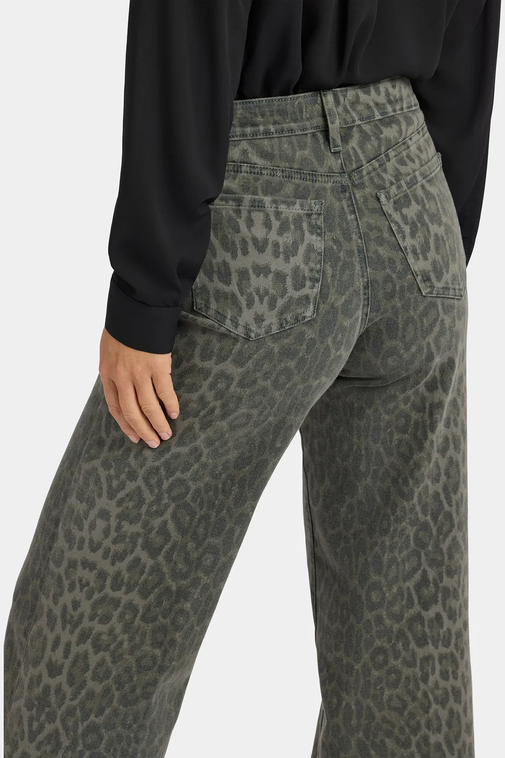 NYDJ Teresa Wide Leg Ankle Jeans Leo Grün