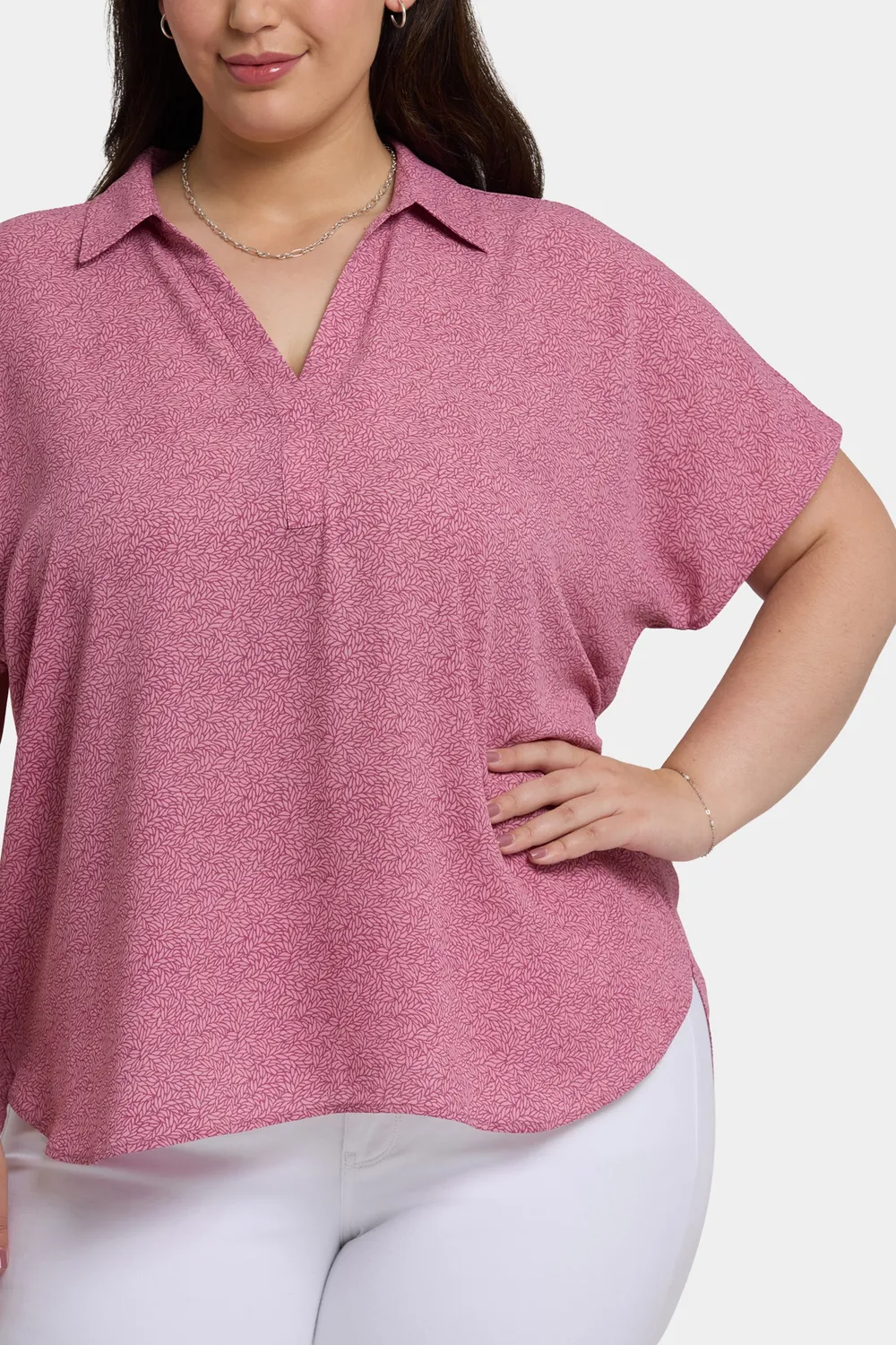 NYDJ Becky Bluse Bonavista Plus Kurzarm