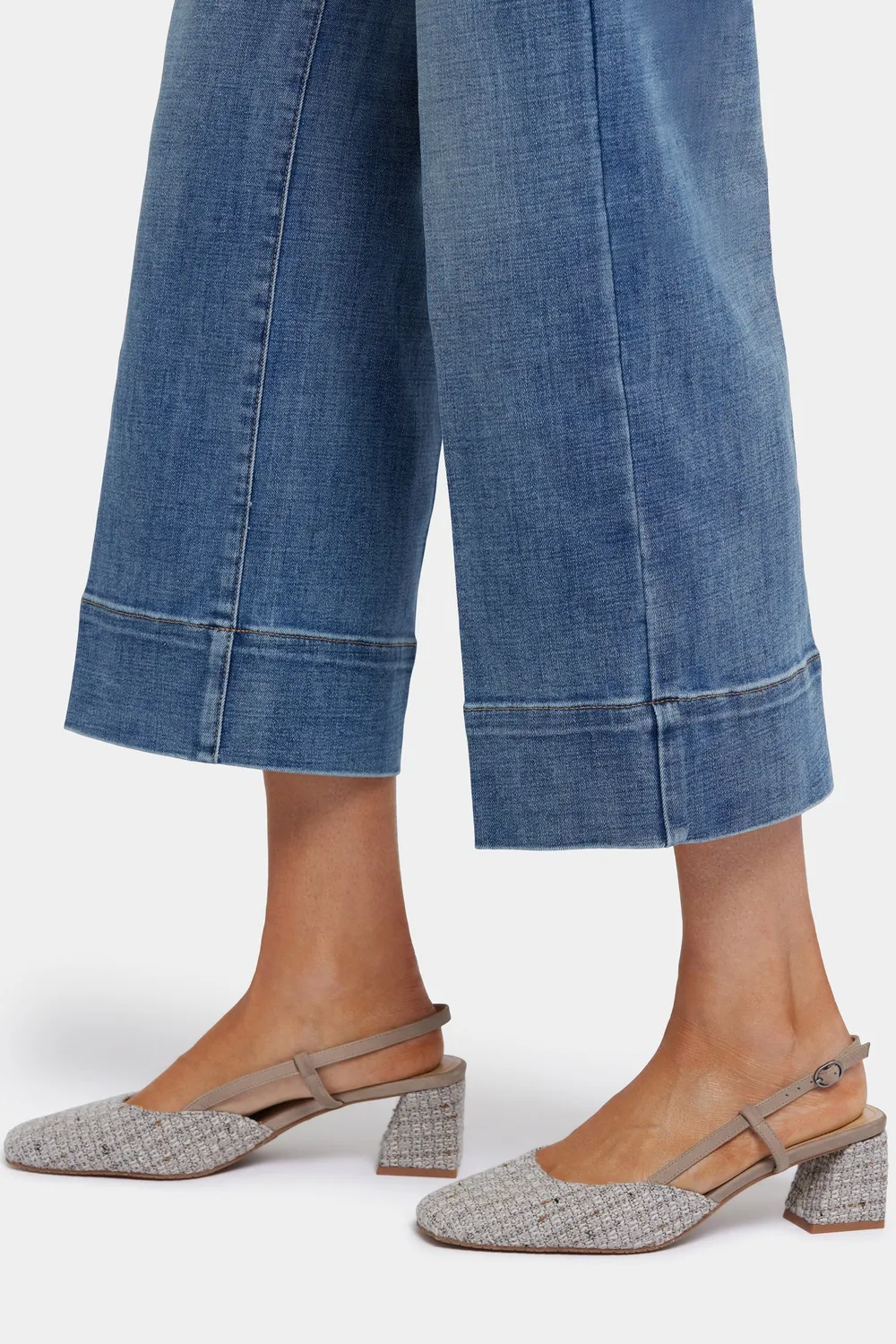 NYDJ Teresa Wide Leg Ankle Jeans Majorca Bay mittelblau