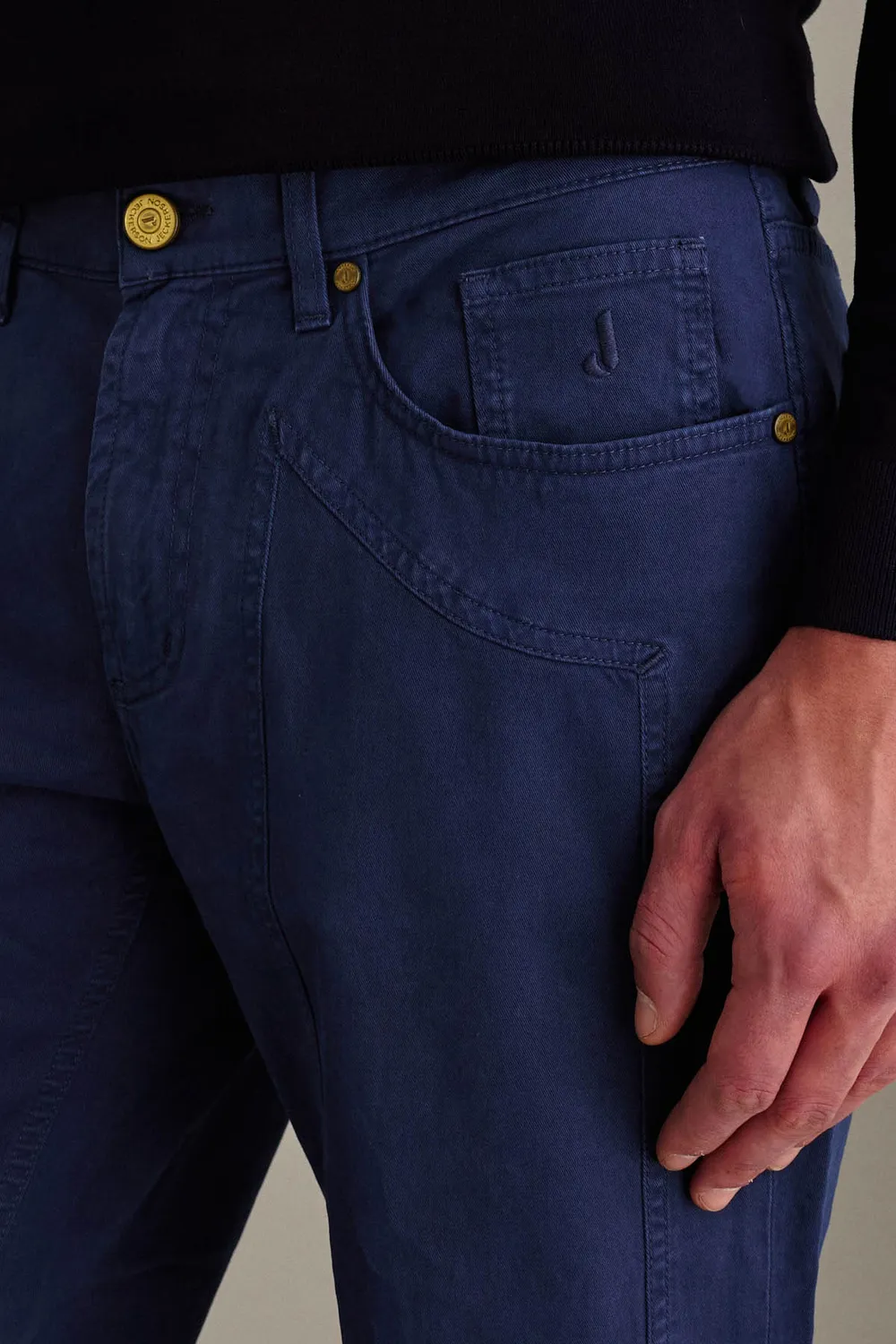 Jeckerson John Slim Fit Hose royalblau Satin Stretch