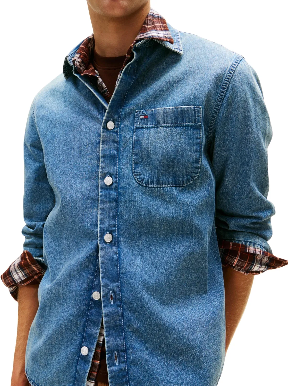 Tommy Jeans Regular Denim Shirt DM0DM22121 Jeanshemd 3XL Langarm