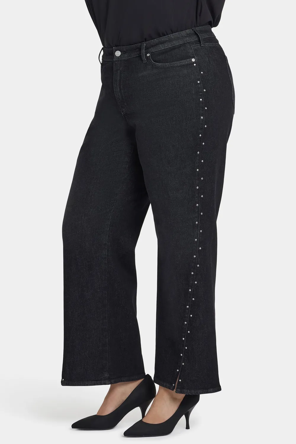NYDJ Teresa Wide Leg Plus Jeans French Nightfall