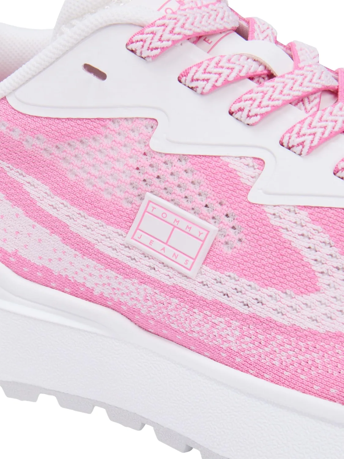 Tommy Jeans Sporty Knit Runner Sneaker Damen 38 Rosa