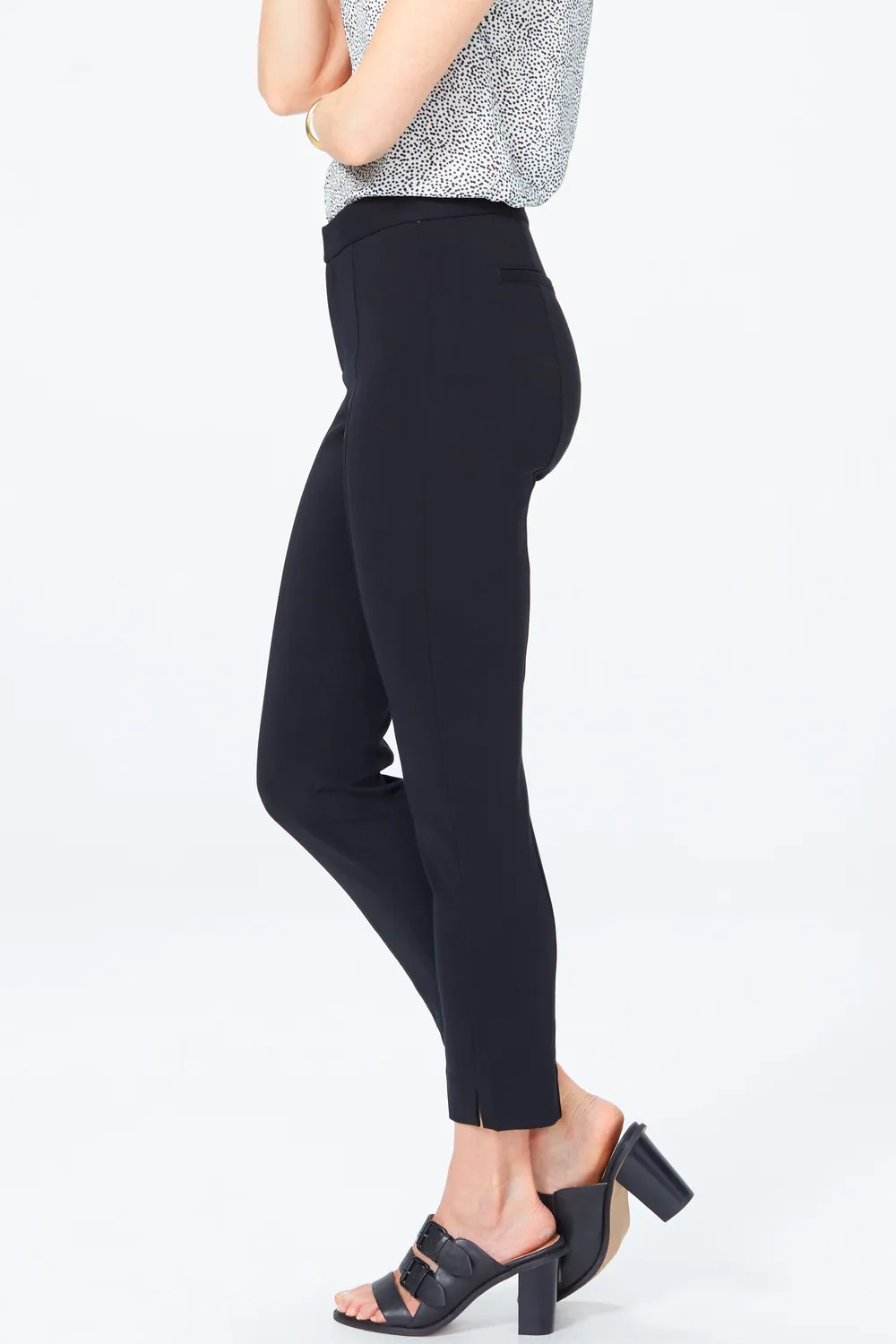 NYDJ Ankle Pants Hose Schwarz Ponte Slim