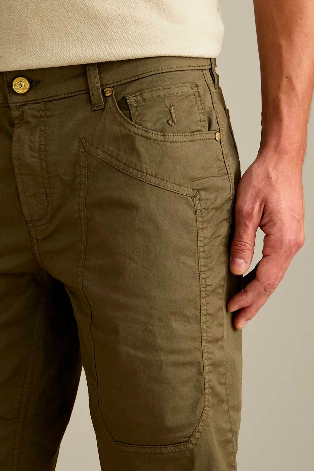 Jeckerson Jayden Toppa Bermuda Slim Fit militärgrün